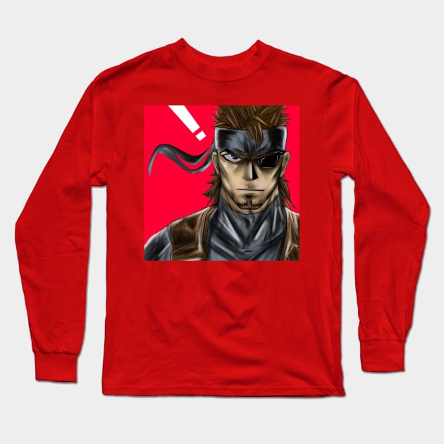 snake the intel soldier metal gear solid Long Sleeve T-Shirt by jorge_lebeau